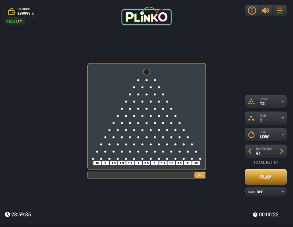 Juega en Plinko - Juega con dinero real - Casino en línea